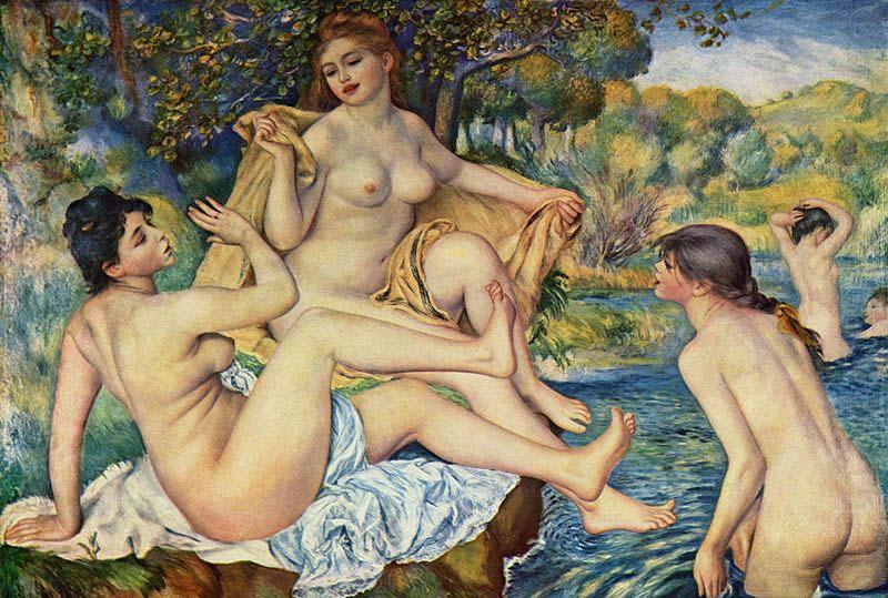 The Large Bathers,, Pierre-Auguste Renoir